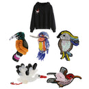 Woodpecker Applique Sequins Beads Patch Iron/Sew on Apparel Bag Shoes Dress Hat Decoration DIY Accessories