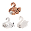 3 Pieces/set Sequins Crystal Swan Patches Embroidered Applique Embellishment Sewing on Clothes Craft