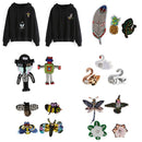 3 Pieces/set Sequins Crystal Swan Patches Embroidered Applique Embellishment Sewing on Clothes Craft