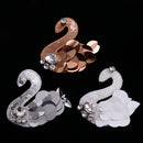 3 Pieces/set Sequins Crystal Swan Patches Embroidered Applique Embellishment Sewing on Clothes Craft