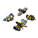 4 Pieces/set Bee Dragonfly Sequins Crystal Patches Embroidered Applique Embellishment Sewing on Clothes Craft