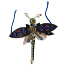 4 Pieces/Set Dragonfly Flower Sequins Rhinestones Beads Brooch Appliques Patches for Clothing Decoration
