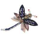 4 Pieces/Set Dragonfly Flower Sequins Rhinestones Beads Brooch Appliques Patches for Clothing Decoration