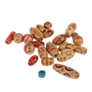 100 Pieces Wooden Boho Mixed Large Hole European Beads for Crafts Jewelry Making