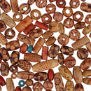 100 Pieces Wooden Boho Mixed Large Hole European Beads for Crafts Jewelry Making