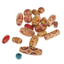 100 Pieces Wooden Boho Mixed Large Hole European Beads for Crafts Jewelry Making