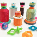 12 Pieces Assorted Color Bobbin Holders Clips Clamps