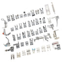 52 Pieces Domestic Sewing Machine Braiding Blind Stitch Darning Foot Presser Feet Kit Set for Brother Singer Janome