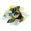 300 Pieces Rhombus Shape Mixed Color Glass Mosaic Tiles Tessera for Mosaic Making Crafts Supplies 12mm