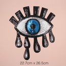 5 Pieces/set Eyes Design Sequins Patches Embroidered Applique Embellishment Sewing on Iron on Clothes Craft