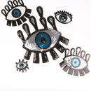 5 Pieces/set Eyes Design Sequins Patches Embroidered Applique Embellishment Sewing on Iron on Clothes Craft