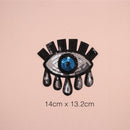 5 Pieces/set Eyes Design Sequins Patches Embroidered Applique Embellishment Sewing on Iron on Clothes Craft