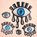 5 Pieces/set Eyes Design Sequins Patches Embroidered Applique Embellishment Sewing on Iron on Clothes Craft
