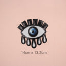 5 Pieces/set Eyes Design Sequins Patches Embroidered Applique Embellishment Sewing on Iron on Clothes Craft