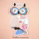 Owl Shape Sequins Patch Applique Fabric Embellishment for DIY Crafts Sewing Embroidery Decoration 25x15cm
