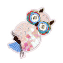 Owl Shape Sequins Patch Applique Fabric Embellishment for DIY Crafts Sewing Embroidery Decoration 25x15cm