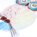 Owl Shape Sequins Patch Applique Fabric Embellishment for DIY Crafts Sewing Embroidery Decoration 25x15cm