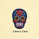 8 Pieces Sugar Skull Iron On/Sew Cloth Patch Badge Mexico Day of the Dead Appliques
