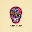 8 Pieces Sugar Skull Iron On/Sew Cloth Patch Badge Mexico Day of the Dead Appliques