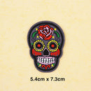 8 Pieces Sugar Skull Iron On/Sew Cloth Patch Badge Mexico Day of the Dead Appliques