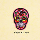 8 Pieces Sugar Skull Iron On/Sew Cloth Patch Badge Mexico Day of the Dead Appliques