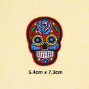 8 Pieces Sugar Skull Iron On/Sew Cloth Patch Badge Mexico Day of the Dead Appliques