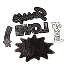 5pcs Mixed Shape Sequins Sew On Patch Badge Embroidered Cloth Fabric Applique DIY
