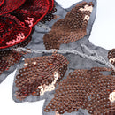 3D Rose Motif Iron/Sew on Embroidered Patch Applique Badge Dress Decoration