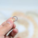 16 Pieces Round Shape Rhinestone Ribbon Buckles Sliders for Wedding Invitation Party Favor Silver 14mm