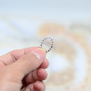 16 Pieces Oval Shape Rhinestone Ribbon Buckles Sliders for Wedding Invitation Party Favor Silver 10x20mm