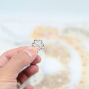 16 Pieces Flower Shape Rhinestone Ribbon Buckles Sliders for Wedding Invitation Party Favor Silver 17mm