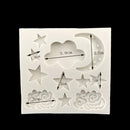 Moon Star Cloud Silicone Mould Sugar Paste Cake Baking Mold Chocolate Candy Gummy Maker Ice Jelly Tray