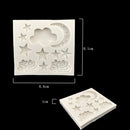 Moon Star Cloud Silicone Mould Sugar Paste Cake Baking Mold Chocolate Candy Gummy Maker Ice Jelly Tray