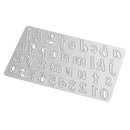 Letters and Numbers Shape Metal Cutting Dies Stencil Scrapbook Paper Card Making Craft Embossing Tool Silver