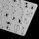 Letters and Numbers Shape Metal Cutting Dies Stencil Scrapbook Paper Card Making Craft Embossing Tool Silver