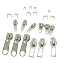 22 Pieces Zipper Repair Kit Metal Plastic Spiral Zip Sliders Zipper Stops Fix Your Own