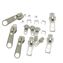 22 Pieces Zipper Repair Kit Metal Plastic Spiral Zip Sliders Zipper Stops Fix Your Own
