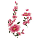 2 Pieces/Set Lotus Flower Lace Embroidered Floral Patches Fabric Applique Sewing on Clothes Dress