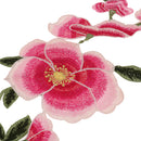2 Pieces/Set Lotus Flower Lace Embroidered Floral Patches Fabric Applique Sewing on Clothes Dress