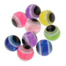 100 Pieces Mixed Color Round Eye Design Resin Plastic Beads for Jewelry Making DIY Bracelet Necklace 8mm