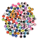 100 Pieces Mixed Color Round Eye Design Resin Plastic Beads for Jewelry Making DIY Bracelet Necklace 8mm