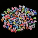 100 Pieces Mixed Color Round Eye Design Resin Plastic Beads for Jewelry Making DIY Bracelet Necklace 8mm