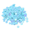 7mm Round Cupped Loose Sequins Sewing Craft Hat Wedding Dress Costume DIY Embellishment Pack of 400PCS Blue