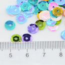 7mm Round Cupped Loose Sequins Sewing Craft Hat Wedding Dress Costume DIY Embellishment Pack of 400PCS Pink