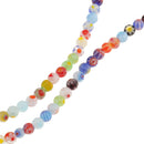 Wholesale Mix Colors Millefiori Flower Lampwork Glass Round Beads Loose Spacer Beads DIY Accessories 4mm