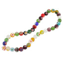 Wholesale Mix Colors Millefiori Flower Lampwork Glass Round Beads Loose Spacer Beads DIY Accessories 10mm