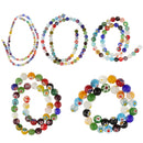 Wholesale Mix Colors Millefiori Flower Lampwork Glass Round Beads Loose Spacer Beads DIY Accessories 10mm