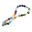 Mix Color Millefiori Lampwork Glass Round Beads Loose Spacer Beads for Jewelry Making Crafts 12mm