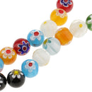Mix Color Millefiori Lampwork Glass Round Beads Loose Spacer Beads for Jewelry Making Crafts 12mm