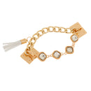 Luxury Rhinestone Bracelet White Tassel Phone Case Decoration Charms DIY Accessories